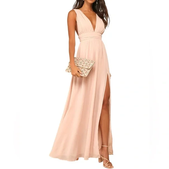 knee length dresses for ladies Heavenly Aura Maxi Dress White main image 1